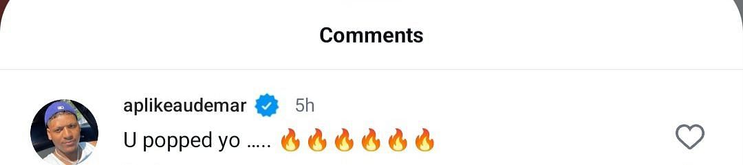 Fan's comments on IG